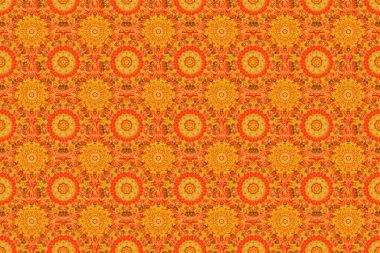 Arap tarzında soyut bir model. Sarı, kırmızı ve turuncu dokular. Kusursuz raster arka plan. Grafiksel modern desen.