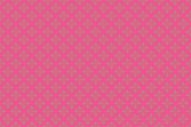 Kusursuz soyut modern çok renkli desen. Geometrik tekrarlayan raster süslemesi pembe, kahverengi ve mavi elementlerle.