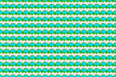 Dekoratif yaz çiçekleri bej arka planda kusursuz desen, suluboya raster çizimi.