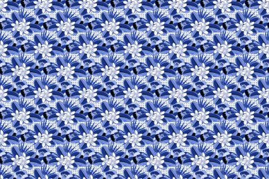 Renksiz çiçeksiz raster deseni.