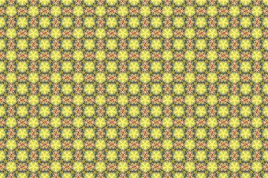 Geometrik arkaplan. Tasarımın, duvar kağıdın ya da tekstilin için kusursuz çizimler. Sarı, kahverengi ve yeşil eğimli Raster geometrik kusursuz desen.