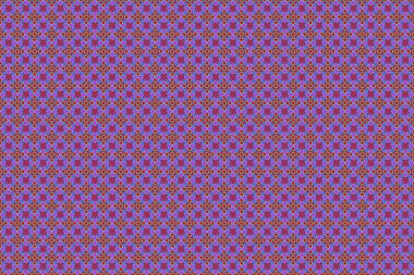 Duvar kağıdı, sunum, tasarım, baskı veya tekstil için iyi bir model. Mavi, kırmızı ve mor renklerdeki elementlerin kusursuz görüntüsü. Raster illüstrasyonu.