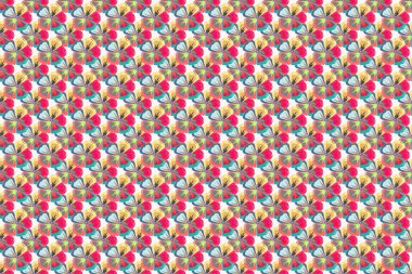 Raster çiçek illüstrasyonu. Çiçek motifli kusursuz desen. Çiçekli, suluboya desenli kusursuz çiçek deseni.