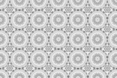 Duvar kâğıdı barok, siyah ve gri renklerde pürüzsüz raster arka plan. Çiçeksiz desen.