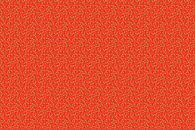 Suluboya kusursuz desen. Kirazlı Motley Cherry. Kırmızı, turuncu ve sarı renklerde kusursuz çiçek deseni.