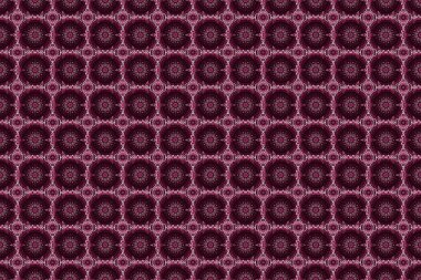 Çiçeklerin tekrarlanması kolay, kusursuz desenli, hatları doldurmak için kullanılır. Raster illüstrasyonu.