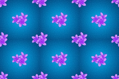 Mavi, mor ve pembe renklerde suluboya buketi olan romantik, pürüzsüz desenler. Geçmişi, tekstili, ambalaj kağıtları, tebrik kartları için. Raster illüstrasyonu.