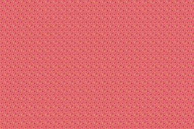 Şekillendirilmiş altın yıldızlar, kar taneleri ve ızgaralar. Soyut, pürüzsüz, pembe ve altın süslemeli, geometrik, dikişsiz Fas desenli bir arkaplan. Etnik Hint folkloru.