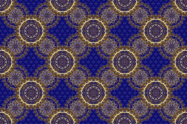 Luxe Goud Naadloos Patroon Met Abstracte Rasterelementen Gouden Patroon Blauwe — Stockfoto