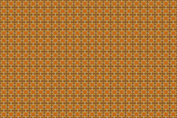 Seamless pattern with ditsy flowers. Trendy seamless Floral Pattern in orange, yellow and brown colors.