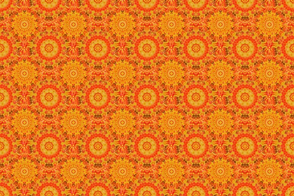 Abstract pattern in Arabian style. Yellow, red and orange texture. Seamless raster background. Graphic modern pattern.