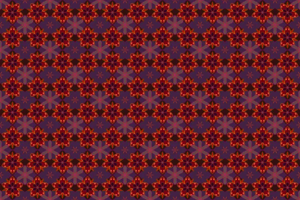 Черный Красный Фиолетовый Орнамент Барокко Обоев Дамаск Цветочный Бесшовный Рисунок — стоковое фото
