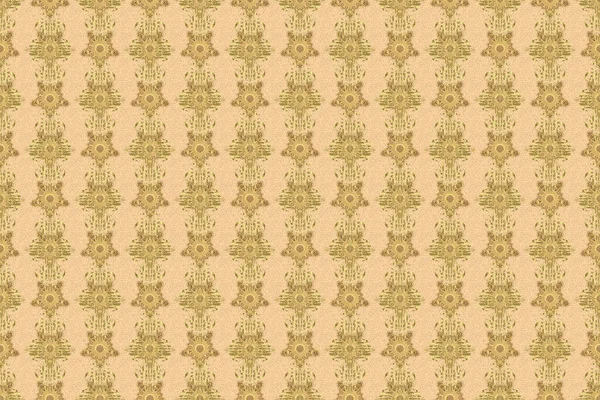 Raster gold star pattern, star decorations, golden grid on a beige background. Luxury gold seamless pattern with stars.