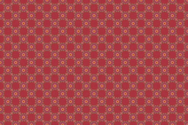 Floral Seamless Pattern Wallpaper Baroque Seamless Raster Background Brown Orange — Stock Photo, Image