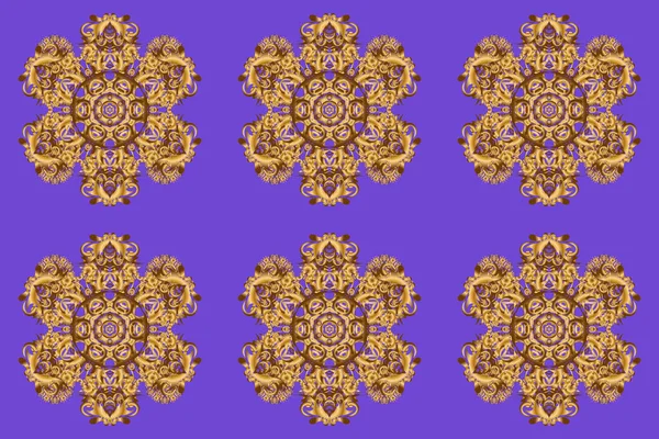 Decoratieve Ronde Ornament Raster Isoleerde Mandala Een Violette Achtergrond Yoga — Stockfoto