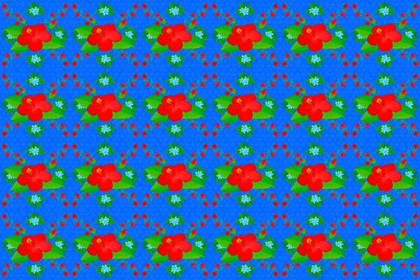 Color seamless floral raster pattern.