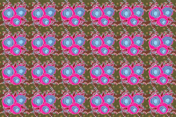 Color Seamless Floral Raster Pattern — Stock Photo, Image