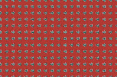 Eski tarz moda baskı. Plumeria çiçeklerinin zarif deseni. Dekorasyon ve tasarım için güzel bir raster deseni. Plumeria çiçeklerinin mavi, kırmızı ve kahverengi renkleriyle suluboya desenleri.