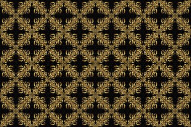 Raster lüks altın desenli. Siyah bir arkaplanda altın pürüzsüz desen.