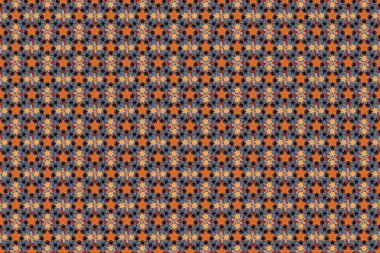 Pırıl pırıl bir desen. Raster lüks eskiz gri, turuncu ve sarı elementlerle.