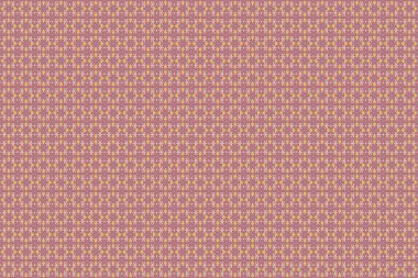 Bir sürü çiçek buketi olan şirin, pürüzsüz bir desen. Mor, sarı ve pembe renkte bir sürü çiçek.