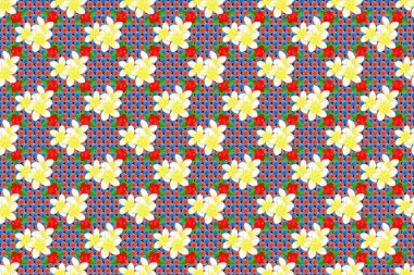 Renksiz çiçeksiz raster deseni.