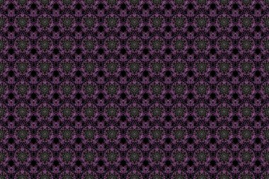 Sorunlu damasküler desensiz arka plan fayansları. Siyah arkaplanda Raster pürüzsüz süs.