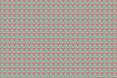 Şekil verilmiş el çizilmiş mavi, pembe ve gri güller. Raster modası, kusursuz çiçek deseni..