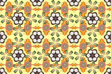 Eski bir çiçek süsü. Soyut klasik dikişsiz desen.