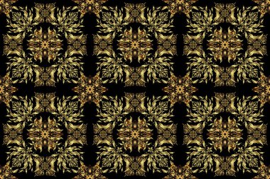 Altın gradyanı olan klasik, dikişsiz bir model. Zarif altın davetiye kartı, altın desenli ve siyah arka planlı..