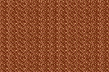 Kırmızı arkaplanda altın rengi elementlerin kusursuz raster görüntüsü. Duvar kağıdı, sunum, tasarım, tekstil için. Raster illüstrasyonu.