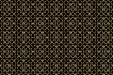 Pırıl pırıl altın şeritlerin kusursuz deseni, zikzak sembolü dalgalı şeritler, siyah üzerine dikişsiz desenli altın çizgiler. Kartlar, davetiyeler, düğün, ambalaj kağıtları için el yapımı raster deseni.