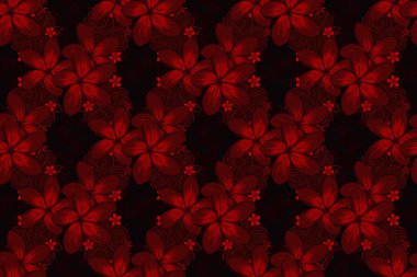 Soyut klasik kusursuz desen. Klasik çiçek süsü..