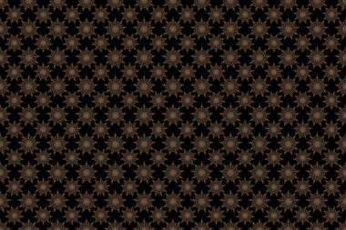 Damask pürüzsüz desen. Bej renkli zarif bir çiçek desenli barok şablonu. Klasik lüks, eski moda İspanyol süsü, duvar kağıtları, tekstil ve ambalaj için kraliyet Victoria dönemi kusursuz dokusu..