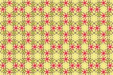 Pembe, bej ve sarı renklerde pürüzsüz bir desen. Güzel suluboya çiçekler, parlak tablolar ilham verici çiçek desenleri..