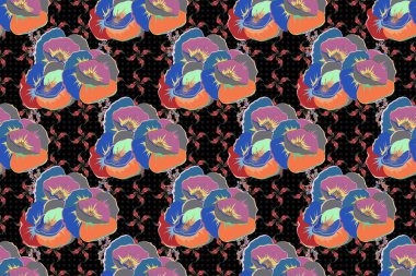 Renksiz çiçeksiz raster deseni.