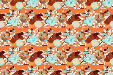 Soyut klasik kusursuz desen. Klasik çiçek süsü..