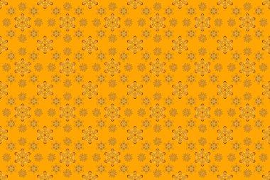 Soyut raster elementleri olan lüks, kusursuz bir şablon. Sarı arkaplanda altın desen.