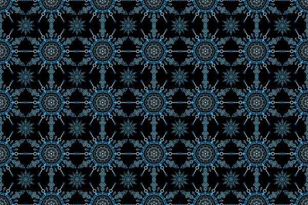 Nahtloses Muster Für Den Druck Auf Textilien Oder Papier Blaue — Stockfoto