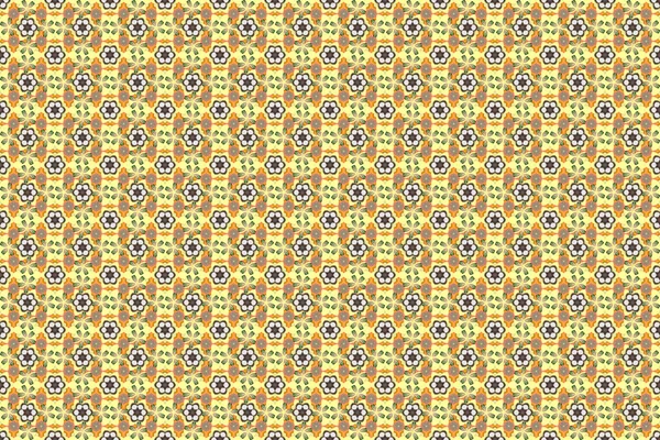 광학적 착시입니다 래스터 거미집 설계에 노란색 베이지 색으로 꽃무늬 의무성 — 스톡 사진