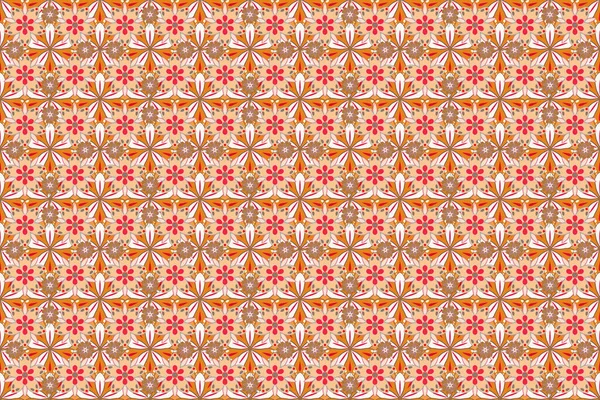 배경을 인사말 래스터 일러스트 베이지 주황색을 추상적 분색으로 꽃다발을 이루는 — 스톡 사진