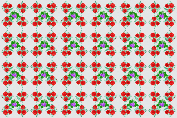 Ilusão Óptica Com Flores Papoula Textura Sem Costura Ornamento Floral — Fotografia de Stock