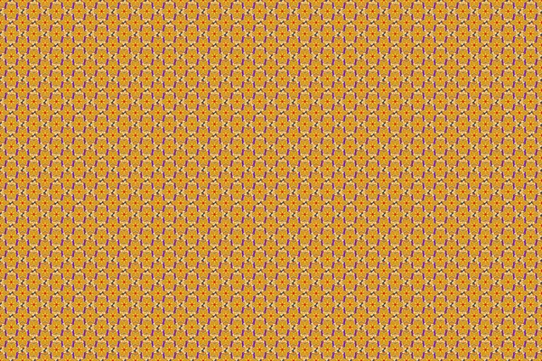 Geometrische Ornament Met Oranje Paarse Gele Elementen Raster Naadloos Patroon — Stockfoto