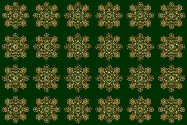 Шпалери Бароко Безшовний Растровий Фон Різнокольоровий Зеленому Тлі Квітковий Безшовний — стокове фото