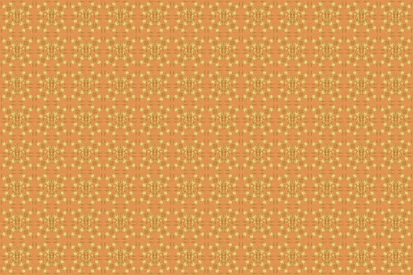 Perfect Holidays Golden Floral Motif Brown Background Raster Glitter Textured — Stock Photo, Image