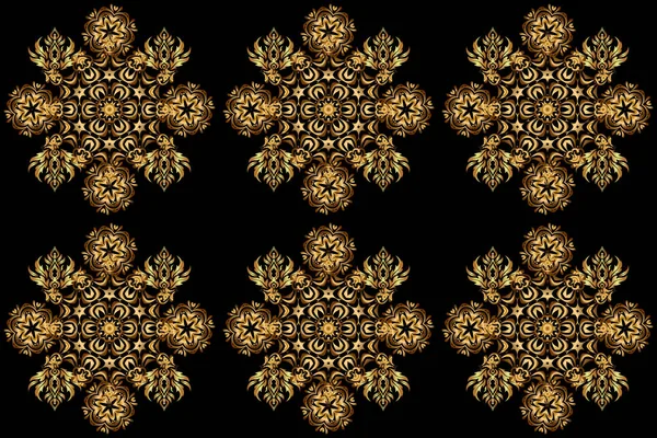 Raster Illüstrasyonu Geometrik Yinelenen Kusursuz Desen Altıgen Şekilli Siyah Arkaplan — Stok fotoğraf