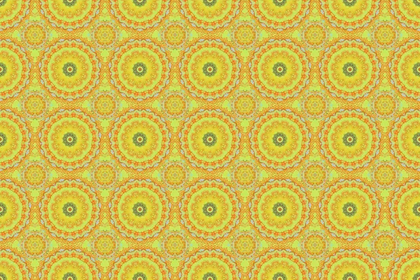 壁紙バロック 黄色とベージュの色でシームレスラスターの背景 花のシームレスなパターン — ストック写真