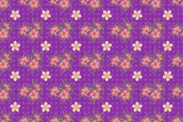 Simple Cute Raster Seamless Pattern Small Scale Flowers Floral Seamless — Stock Photo, Image