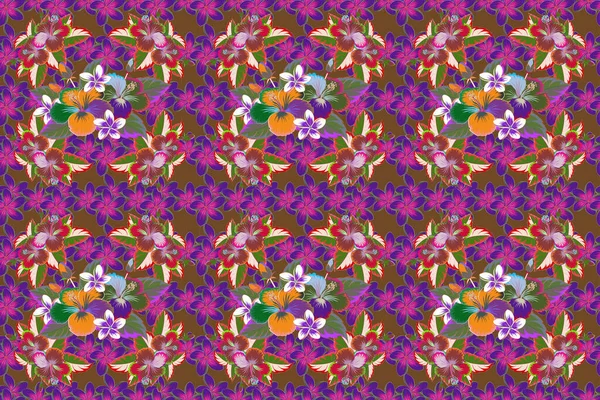 Fond Floral Abstrait Raster Modèle Fleur Multicolore Schéma Floral — Photo