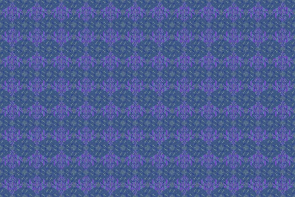 Padrão Sem Costura Raster Cores Violeta Azul Para Design Têxtil — Fotografia de Stock